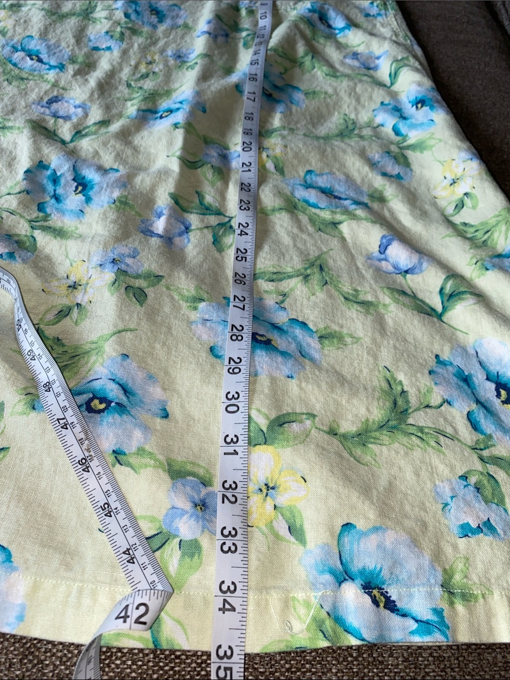 Vintage Liz Claiborne Linen & Rayon blend sweet cottagecore Skirt with flowers - Picture 9 of 10